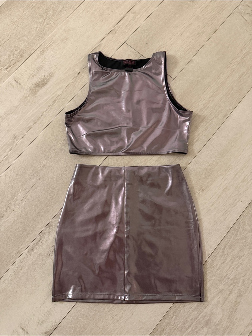 Hot Miami Styles Purple 2 Piece Skirt Set